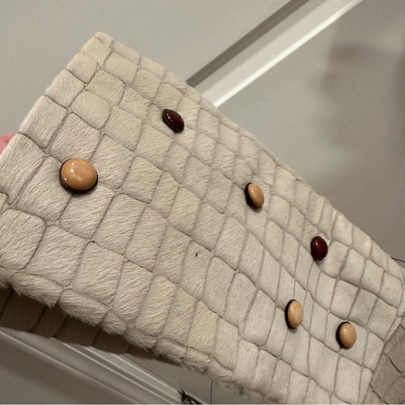 Dénouée Fur Knee High Block Heel Boots with Button Details (Made in Italy) - Picture 2 of 15